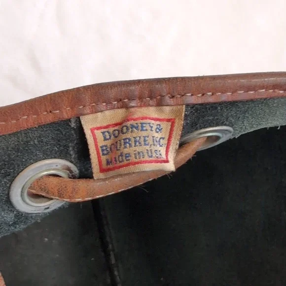 Vtg Dooney & Bourke Bucket Bag Purse Pebbled AWL Leather Drawstring USA Y2K 90s - Picture 8 of 13